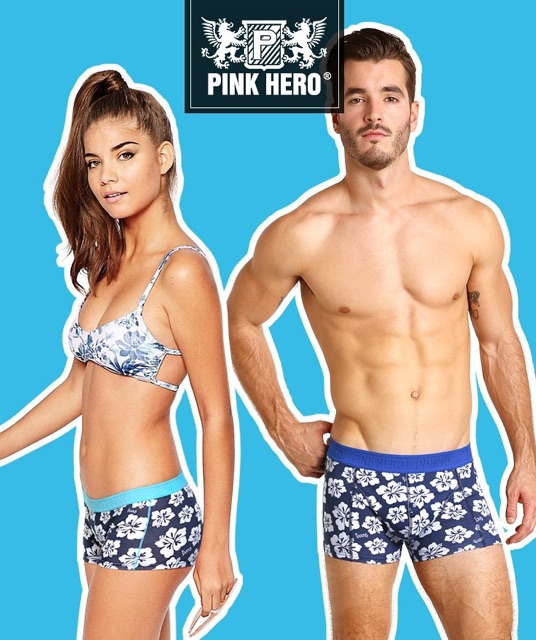 Quần bơi couple PINK HERO [ xuất Âu ] cực hot hè 2019