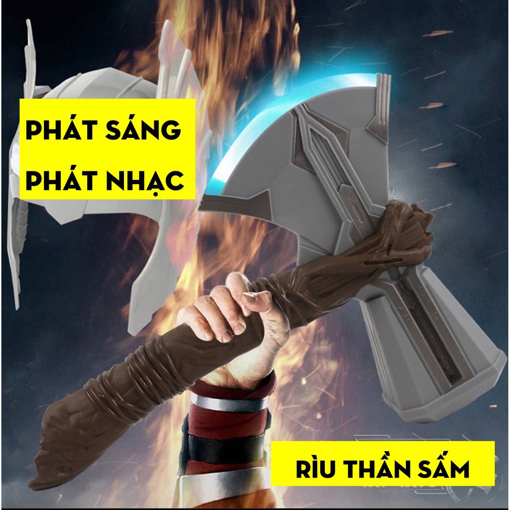 Đồ Chơi Búa Rìu Thor Thần Sấm Avengers Phát Sáng Phát Nhạc