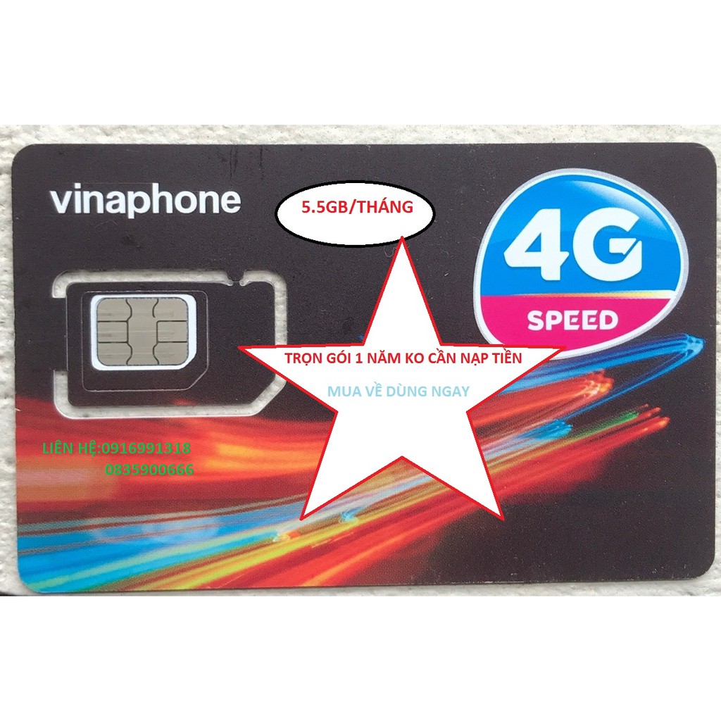 SIM 4G VINAPHONE vào mạng 1 năm không cần nạp tiền