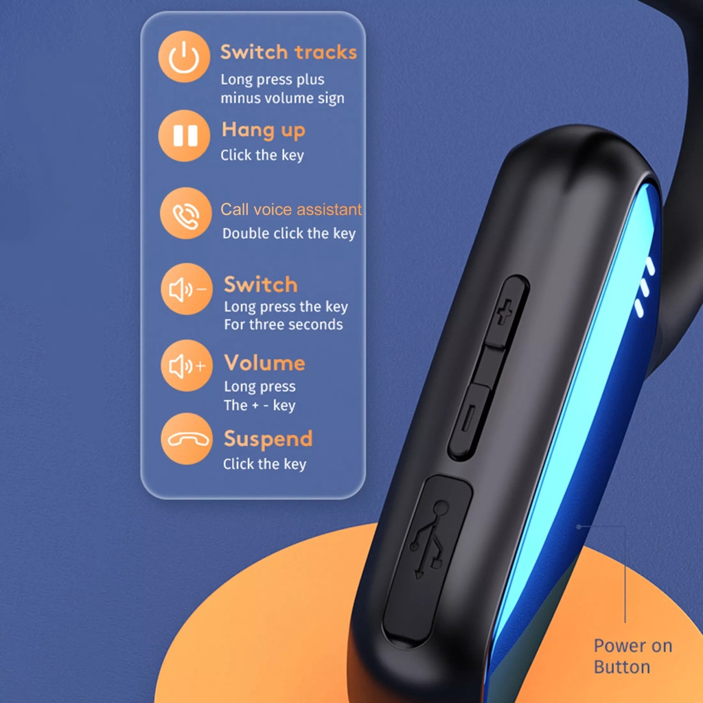 Tai nghe bluetooth 5.2 không dây TWITCH M-D8 chống thấm nước IPX5 cao cấp