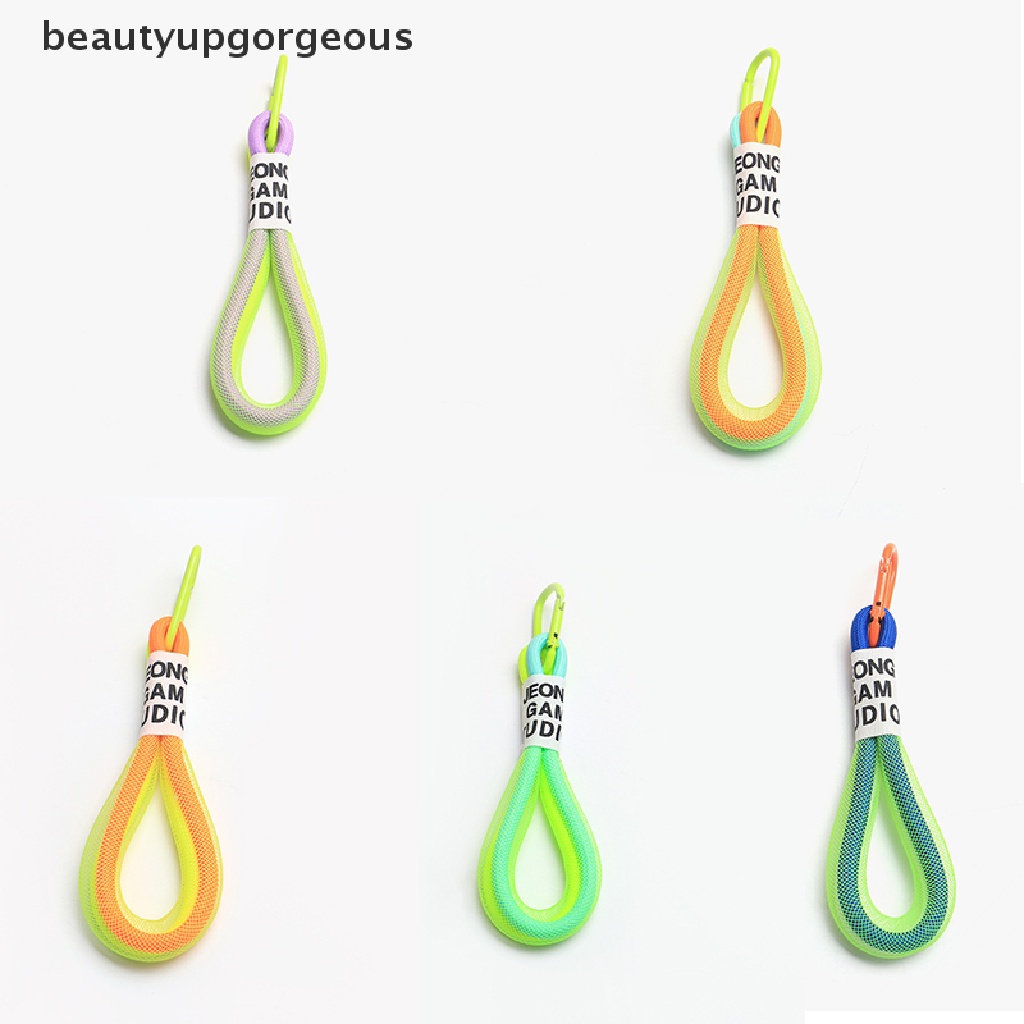 [Beautyupgorgeous] Móc Khóa Dây Bện Ánh Kim Sáng Tạo Cho Ba Lô