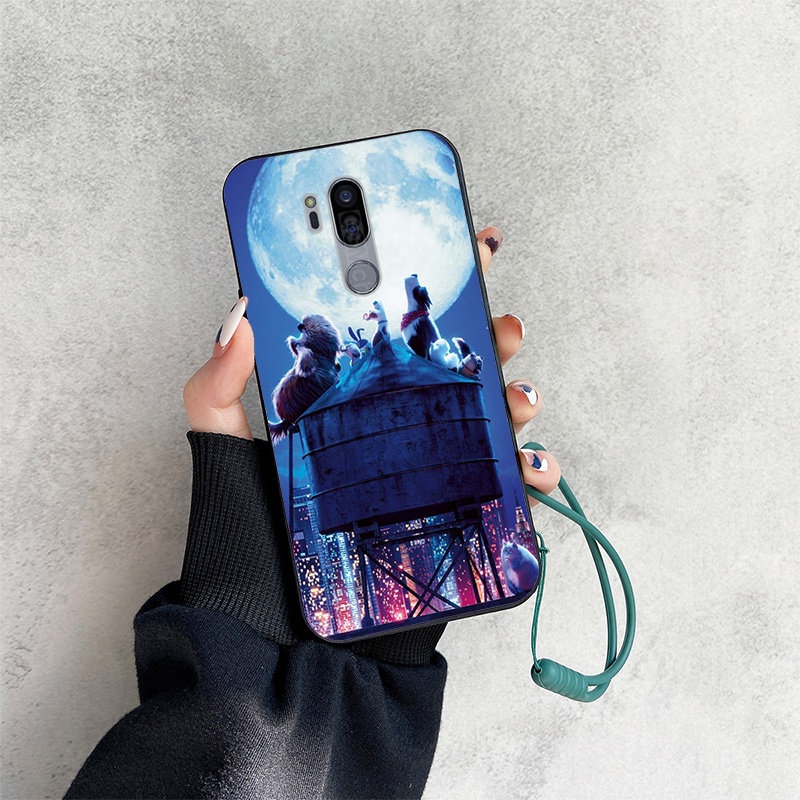 Ốp Điện Thoại In Hoạt Hình Pikachu Kèm Dây Đeo Cho LG G7 ThinQ G7 + G7 Plus Fit G7Fit Q9