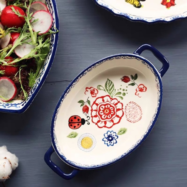 Bộ bát đĩa hoa bướm