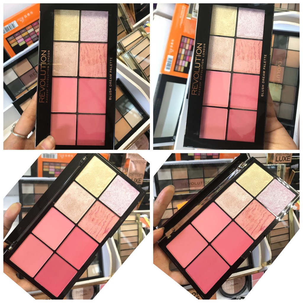 Bảng 3 in 1 phấn má/highlight/ tạo khối Makeup Revolution Ultra Blush Palette (Bill Anh) - Goddess | BigBuy360 - bigbuy360.vn
