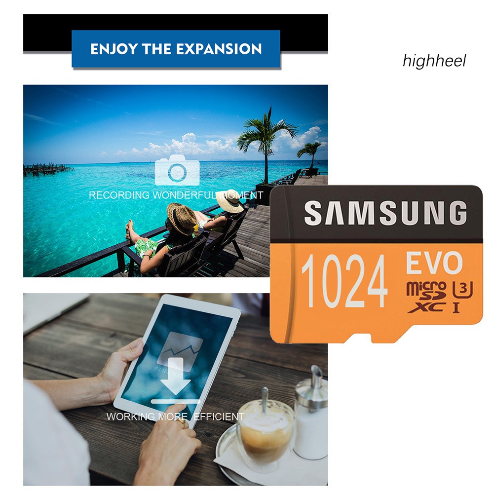 Thẻ Nhớ Micro Sd Kỹ Thuật Số Sam Sung 512gb / 1tb Evo U3 Tf Cho Điện Thoại / Máy Ảnh