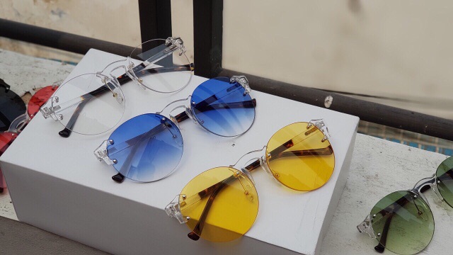 Mắt kính xi ốc hot trend thời trang❤️FREESHIP❤️gọng kính mát nữ ulzzang cao cấp AH424 | BigBuy360 - bigbuy360.vn