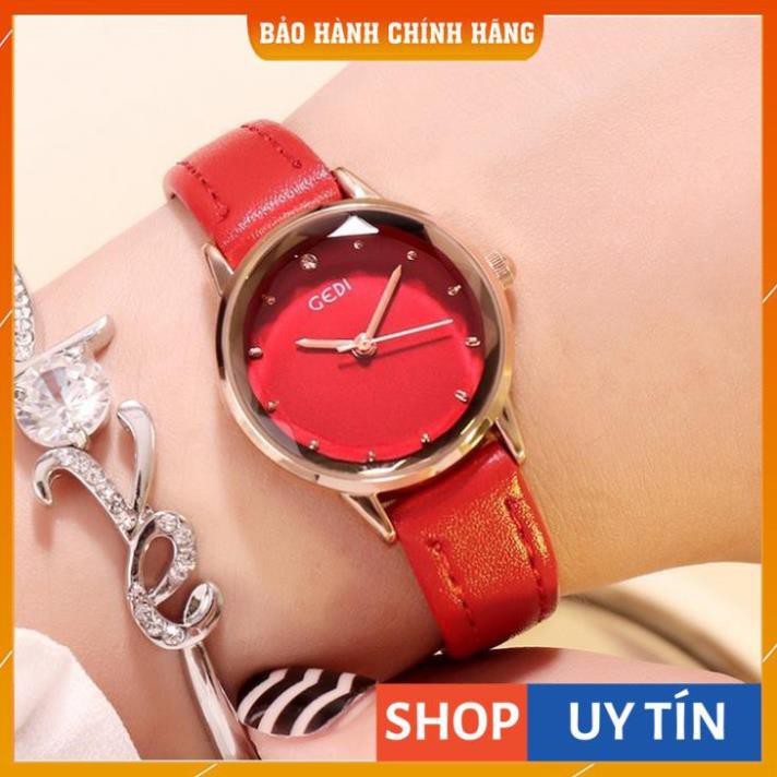 [NEW ARRIVAL] Đồng hồ nữ Gedi dây da mặt nhỏ siêu xinh - Hàng chính hãng