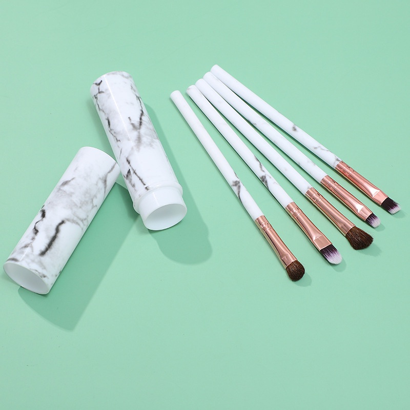 Bộ 5 Cọ Trang Điểm Mini Họa Tiết Đá Hoa Cương