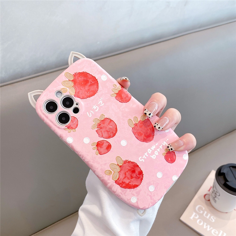 Ốp Điện Thoại TPU Mềm Hình Tai Mèo 3D Cho iPhone 11 12 13 14 Pro Max 12Pro 13Pro 14Pro 14Plus X XS Max XR 7 8 Plus