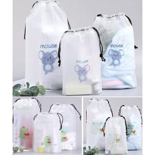 Túi lụa khóa kéo màu lì đựng đựng quần áo/ phụ kiện bền bỉ tiện dụng