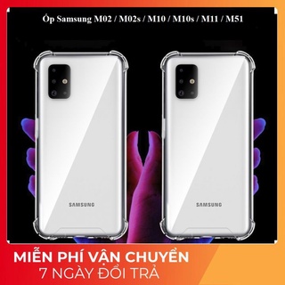 Ốp samsung m02 , m02s , m10 , m10s , m11 , m51 trong suốt chống sốc , bảo vệ điện thoại
