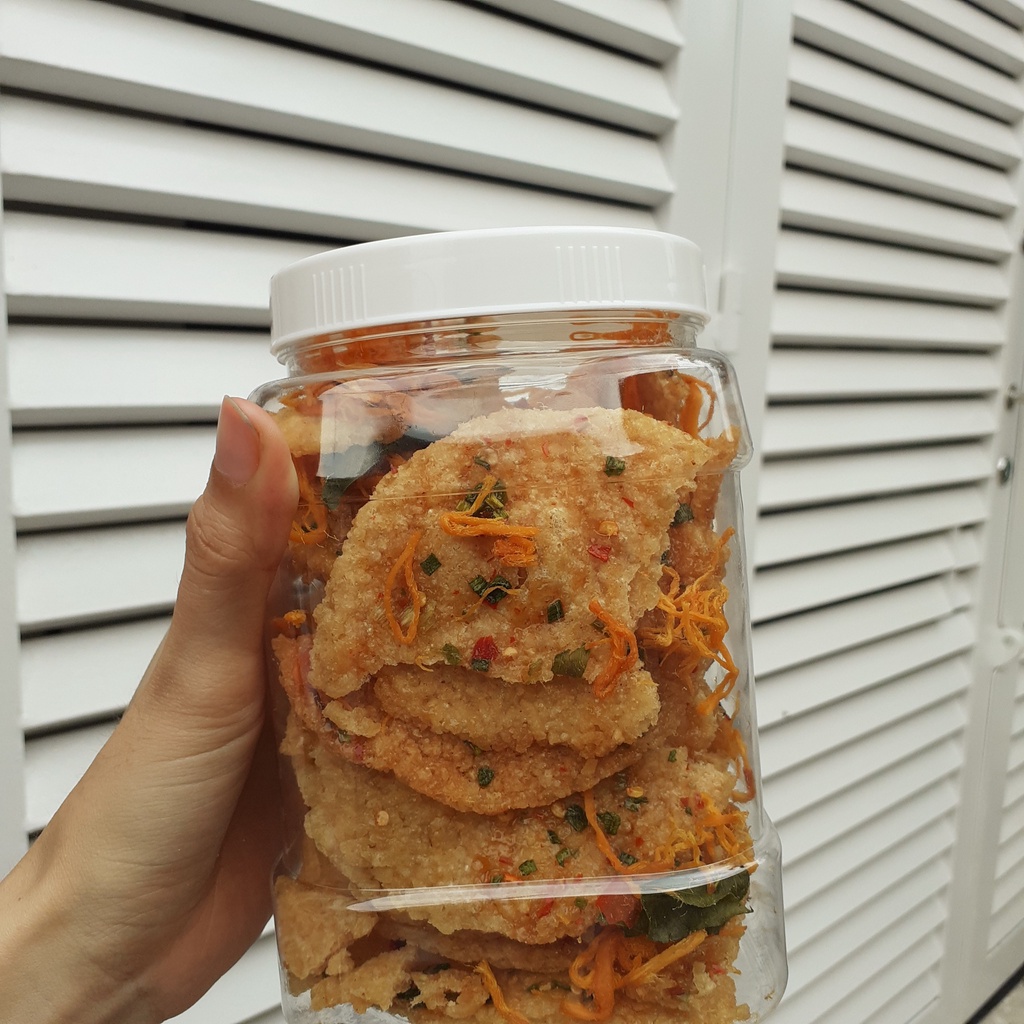 Cơm Cháy Chiên Mắm Hành Khô Gà, Khô Bò, Khô Mực! GIÒN NGON Hũ 500G