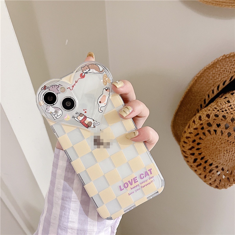 Ốp Điện Thoại In Hình Mèo Dễ Thương Cho iPhone13 12Promax xs/11/XSAMX/7