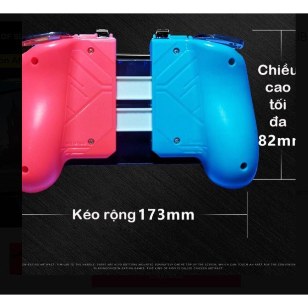 Giao Hàng Hỏa Tốc 1HTay Cầm Chơi Game AK16- Nút Bấm Game Hỗ Trợ Chơi Game PUBG, ROS, Free Fire , Fifa Trên Điện Thoại