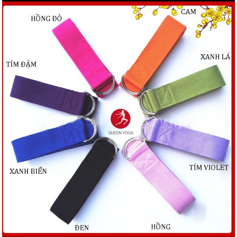 Dây tập yoga dài 183x38 cm cotton mềm