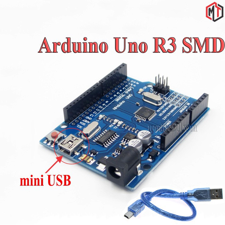 Arduino Uno R3 ATmega328P CH340 cổng Mini USB (SMD - Chip Dán) - Có Cáp 95