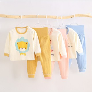Bộ dài tay cho bé quần cạp cao chất cotton mềm 7-18kg