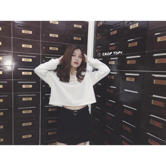 Áo croptop dáng thụng đan dây Oversize - by SugarG