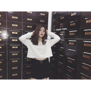 Áo croptop dáng thụng đan dây Oversize - by SugarG
