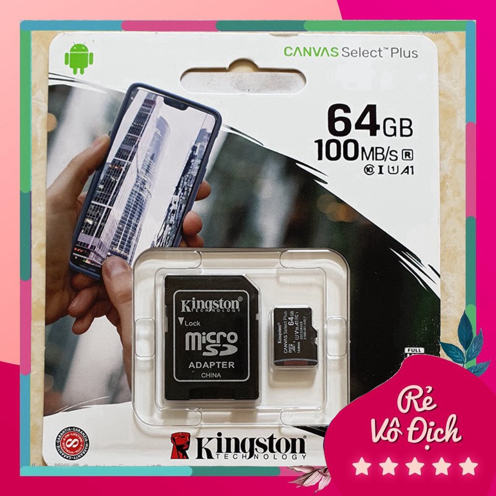 Thẻ nhớ MicroSD Kingston Canvas Select Plus Class 10 U1 100MB - Hàng FPT phân phối 4 {metom}