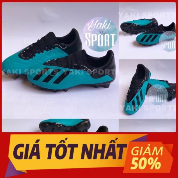 Giày Đá Bóng Đinh Cao X18 Cao Cấp- Giày đá bóng đinh to sân cỏ tự nhiên X18 Xanh Blue !