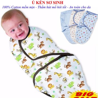 Khăn Quấn Bé Sơ Sinh Hình Kén Mùa Hè Swaddle Me- Ủ Kén Cotton-Chăn Quấn Bé