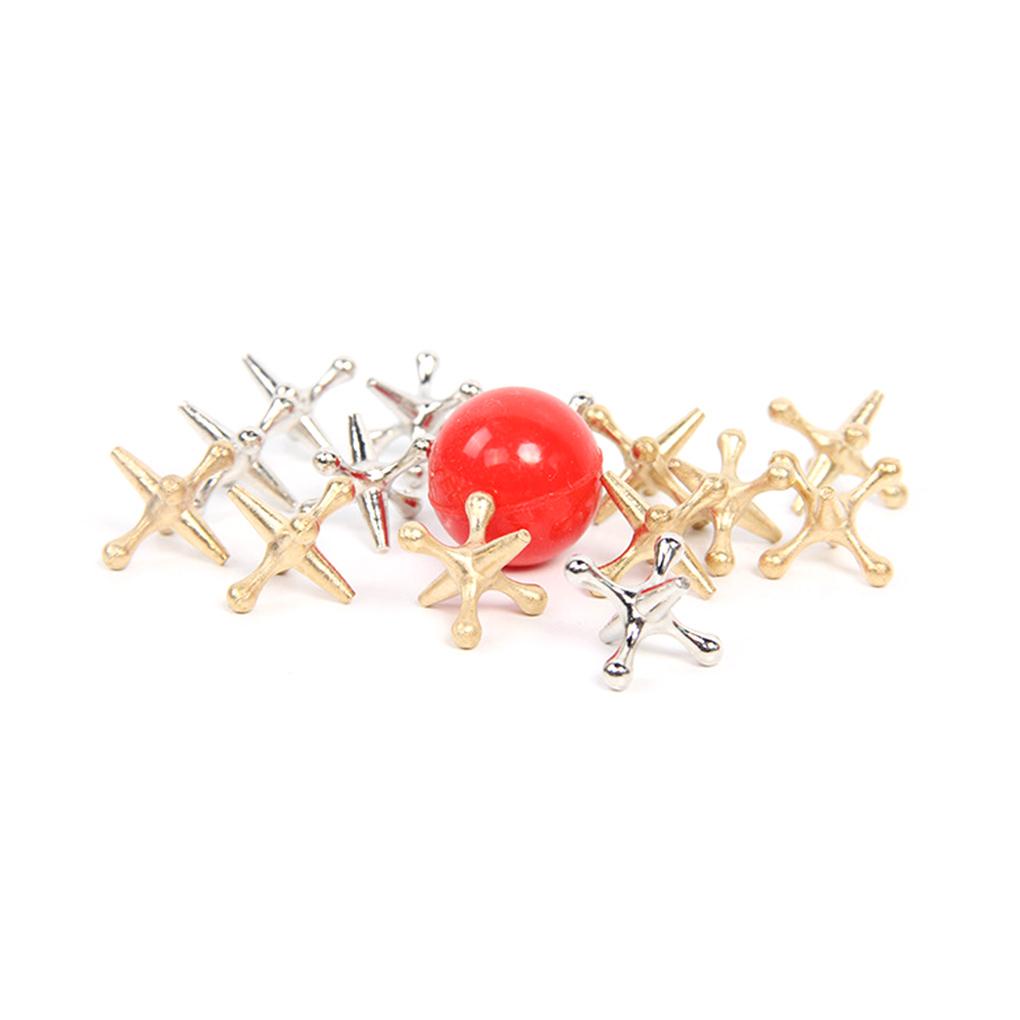 Bộ Đồ Chơi Jack Cắm Kim Loại Màu Bạc Phong Cách Truyền Thống Cho Bé