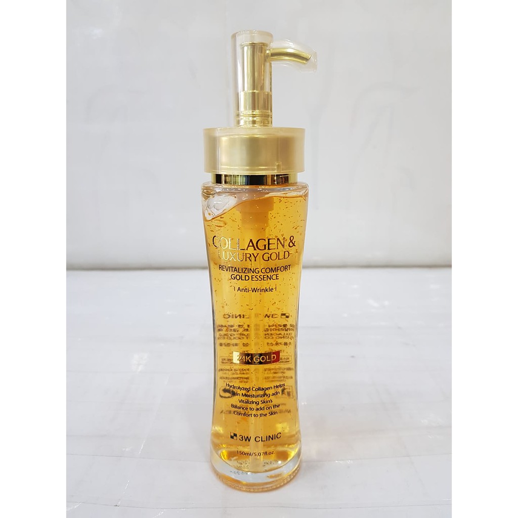 Serum Tinh Chất Vàng Dưỡng Trắng Tái Tạo Da Collagen & Luxury Gold 3W Clinic 150ml Hàn Quốc