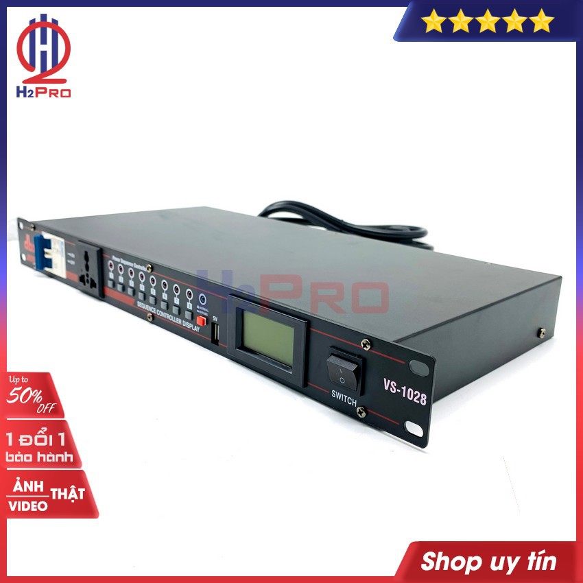 Quản lý nguồn điện DBX VS-1028 H2Pro 9 ổ cắm-30A-6600W-USB-công tắc chống chập 63A, bộ quản lý điện cao cấp-hàng hãng