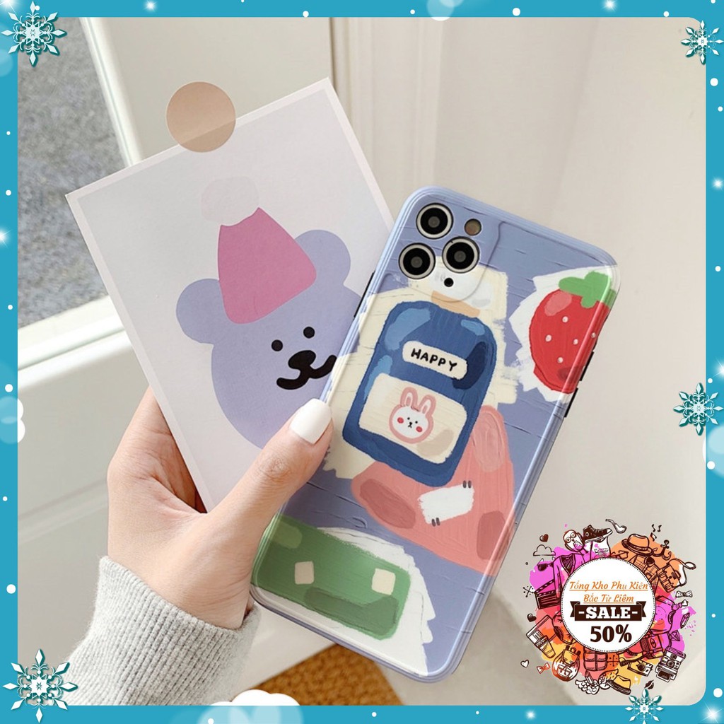 Ốp iphone🌈FREESHIP🌈 Ốp lưng imd new Thỏ happy (Full Dòng Máy iphone)