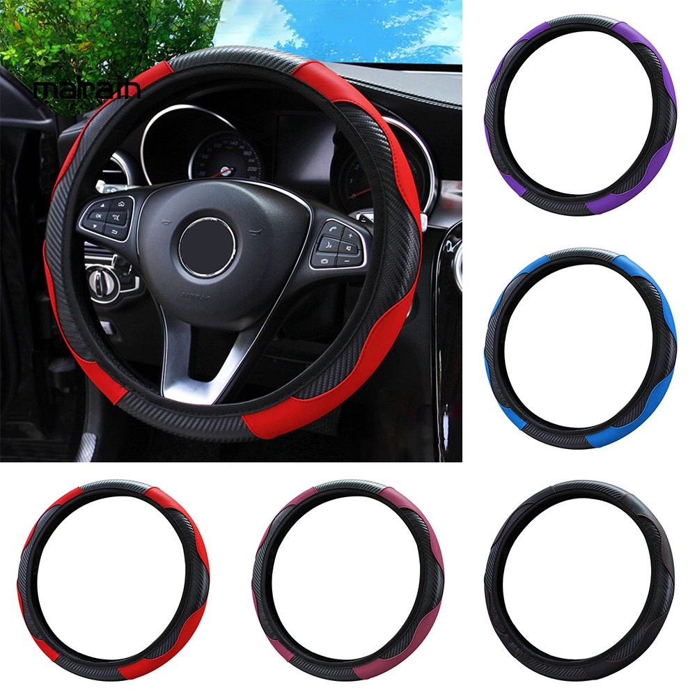 Vỏ Bọc Vô Lăng Xe Hơi Giả Da Chống Trượt 38cm Thông Dụng