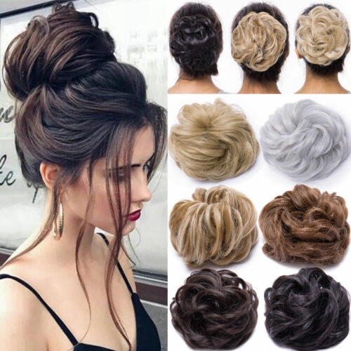 【TGS】(Tóc giả)HOT Natural Curly Messy Bun Hair Piece Scrunchie Extra Thick Wig Hair Extensions Hair Wigs Hairwear