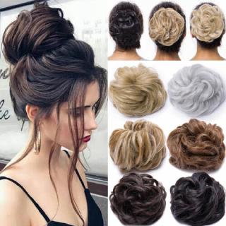 【TGS】(Tóc giả)HOT Natural Curly Messy Bun Hair Piece Scrunchie Extra Thick Wig Hair Extensions Hair Wigs Hairwear