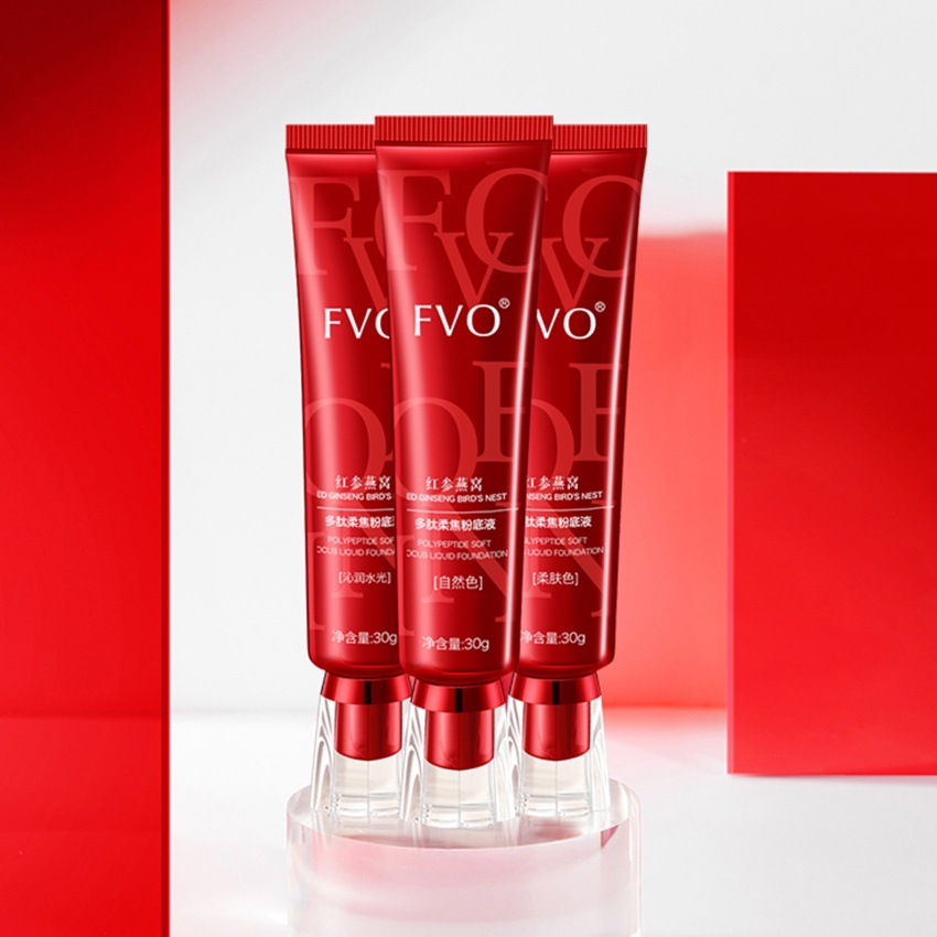 Red ginseng Kem Nền Che Khuyết Điểm polypeptide Dưỡng Ẩm Làm Sáng Da Kiềm Dầu Lâu Trôi Chống Thấm Nước 30g