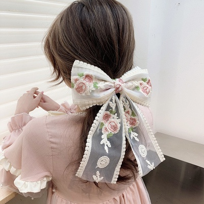 Kẹp Tóc Nơ Lưới Cỡ Lớn Thời Trang Hàn Quốc Xinh Xắn Cho Nữ