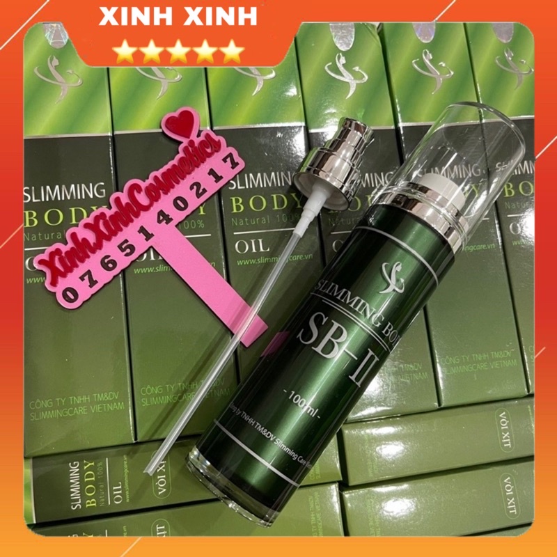 Tinh dầu ủ nóng Slimming Body 2 Tan mỡ đùi tay bụng 100ml an toàn cho mẹ sau sinh.