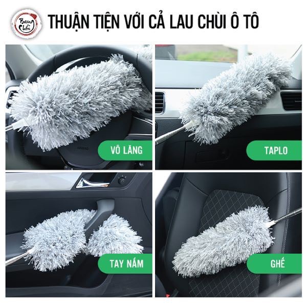 [FREESHIP] Chổi quét trần nhà làm sạch bụi bẩn trên cao , cán kéo dài tới 2.8 mét