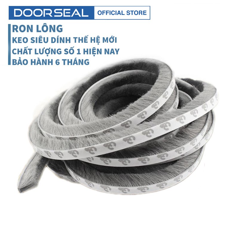 Cuộn 5m ron lông DOORSEAL dán khe hở khung cửa ngăn bụi côn trùng, gió lùa. cách âm