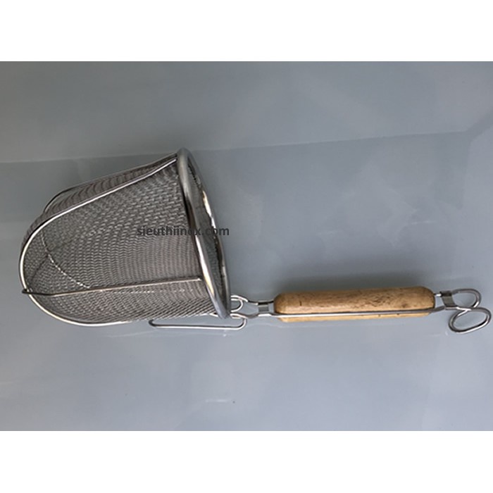 Dụng cụ trần bún, phở inox cán gỗ
