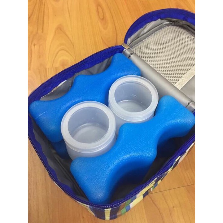 Set Túi giữ nhiệt sọc dọc kèm 02 thanh đá khô 2 sóng
