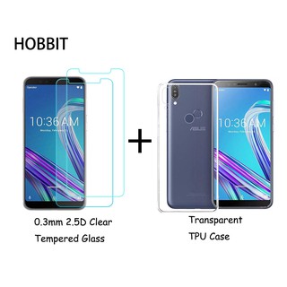 Bộ Ốp dẻo trong Asus Zenfone Max Pro M1 , Kính cường lực 9H