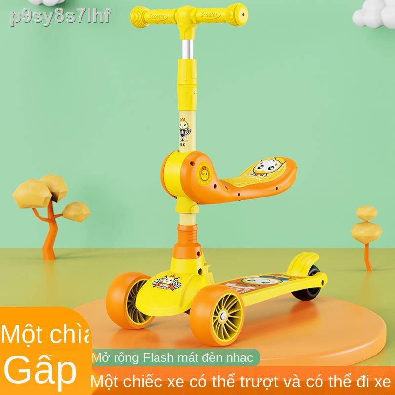 Xe trượt mới dành cho trẻ em 1-3-6-8 tuổi có thể ngồi, và gập lại được, đạp, nam nữ