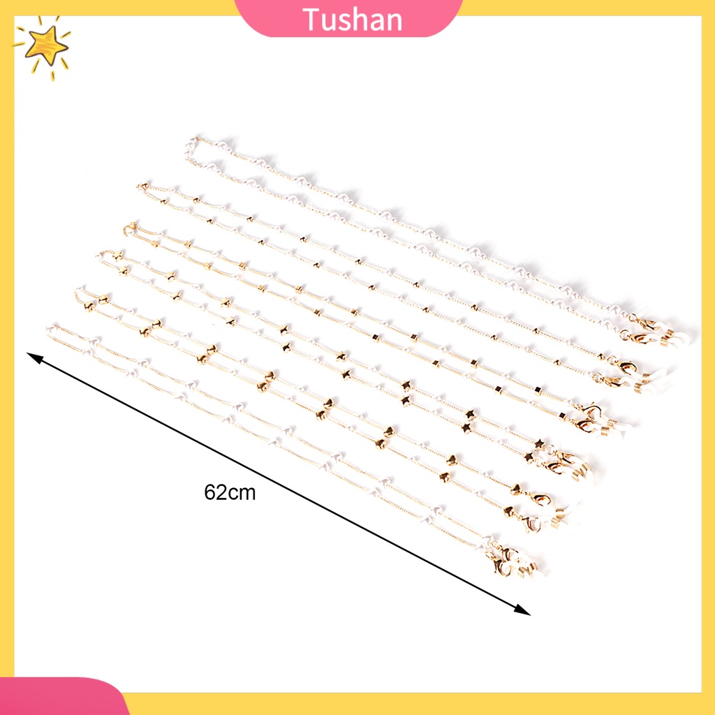 Dây xích gắn mắt kính xâu hạt cườm trang trí đẹp mắt chống mòn tiện lợi dùng trong các bữa tiệc