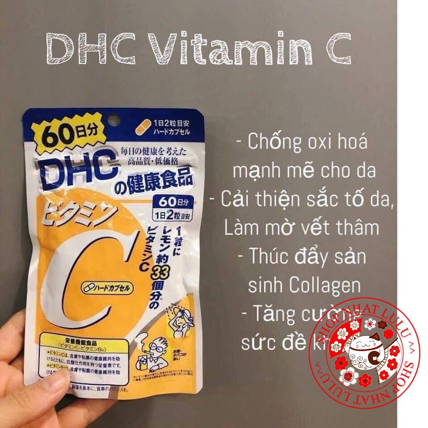 Viên uống DHC Bổ sung Vitamin C Nhật Bản 20 Ngày(40 viên) & 60 Ngày(120 viên) _shopnhatlulu _shopnhatlulu