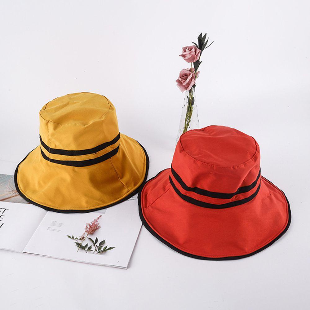 Nón Tai Bèo Rộng Vành Kẻ Sọc Thời Trang Mùa Hè Có Thể Gấp Gọn