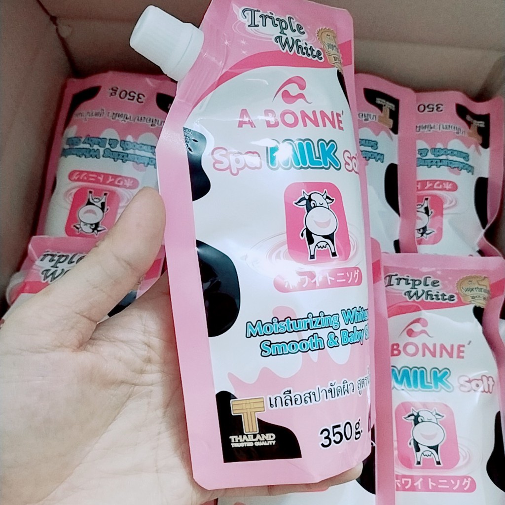 Muối Tắm Sữa Bò tẩy Tế Bào Chết A Bonne Spa Milk Salt Thái Lan 350gr