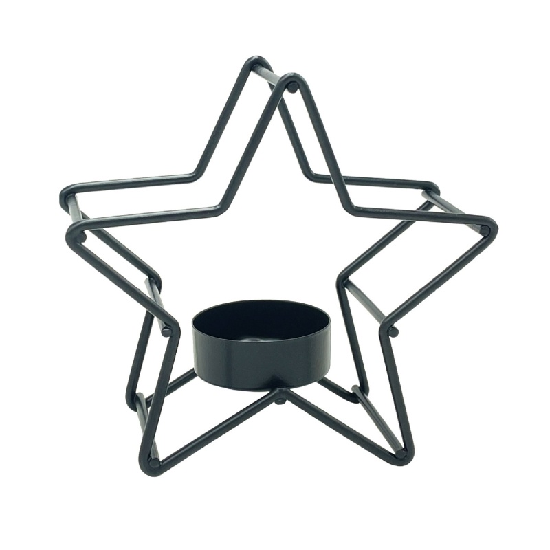 Giá Đỡ Đèn Cầy Bằng Sắt Hình Ngôi Sao Phong Cách Giáng Sinh