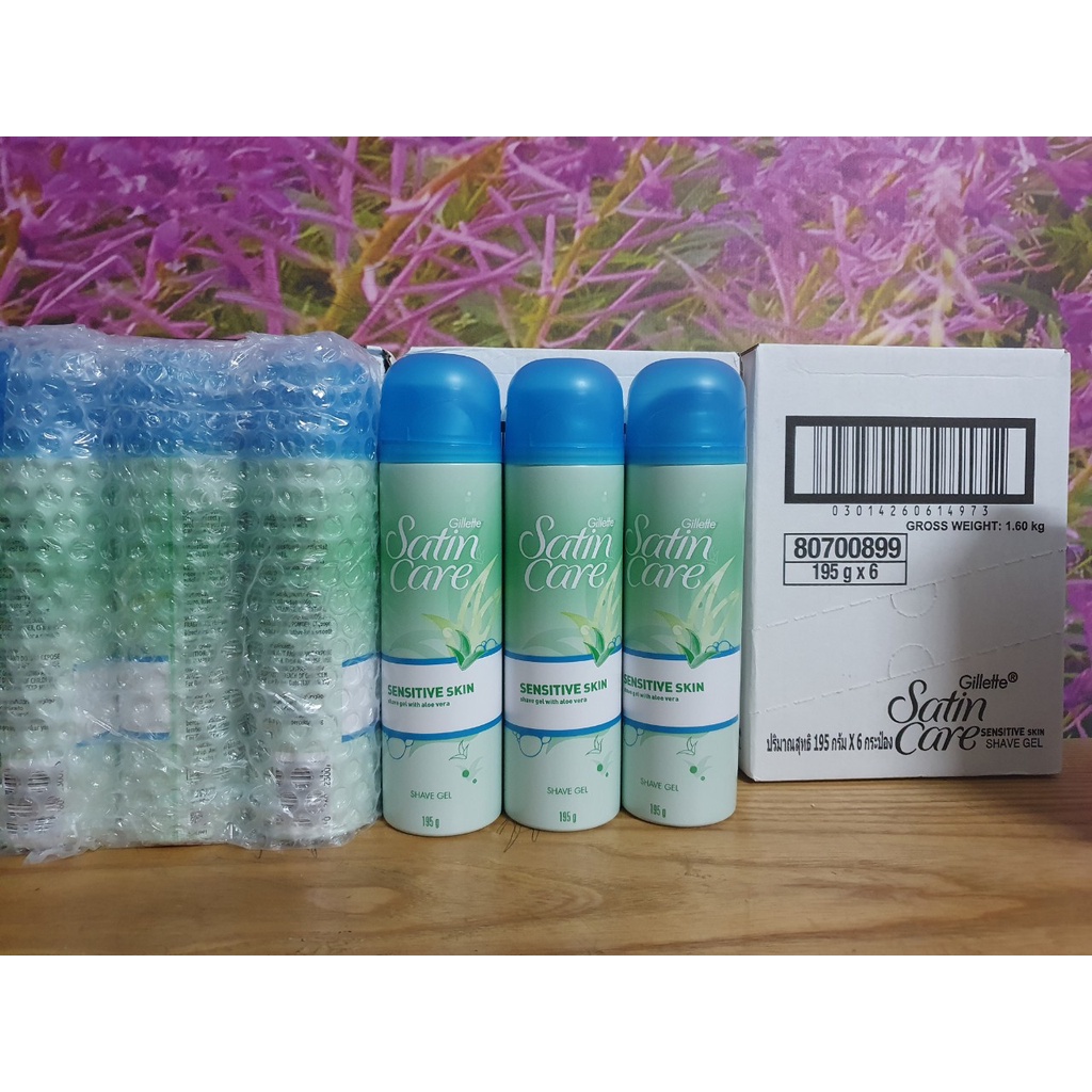 Bọt cạo lông GILLETTE satin care cho da nhạy cảm Gel cạo lông toàn thân và bikini dành cho nam nữ 195g