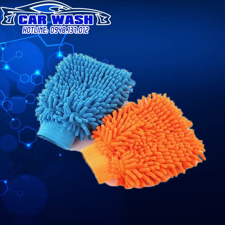 Combo 5 dụng cụ rửa xe chuyên nghiệp gồm cọ và găng tay rửa xe ô tô