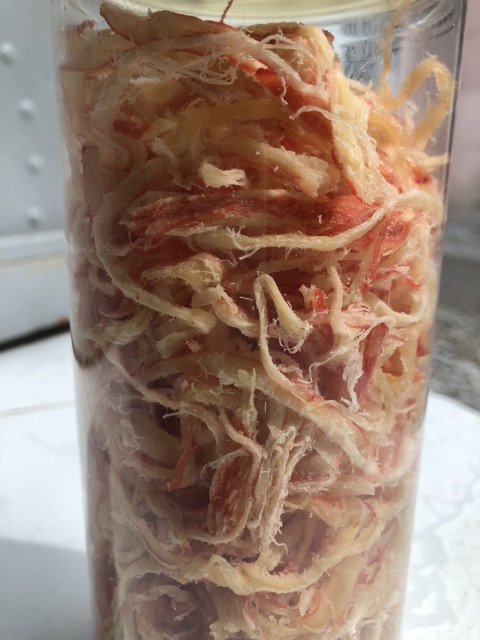 Mực xé sợi hấp nước dừa đóng hũ pet 300gr | BigBuy360 - bigbuy360.vn